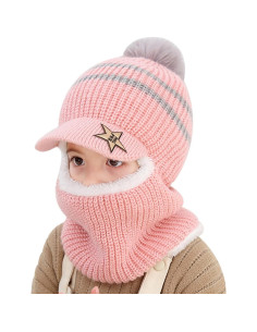 Conjunto de gorro y bufanda de invierno Genérico para bebés 2