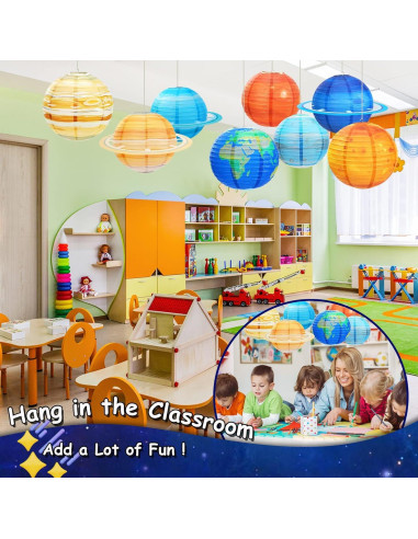 Linternas de Papel Espaciales 8PCS 30.48 cm Bisanzoya