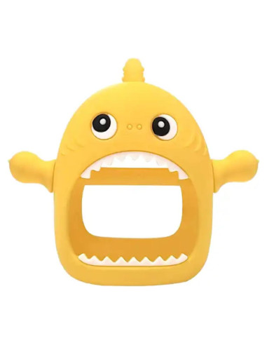 Mordedor de Silicona para Bebés Tiburón Bonito Amarillo