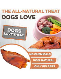 Orejas de Cerdo Enteras Brutus & Barnaby 12 Ct - Masticables Naturales 2