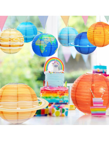 Linternas de Papel Espaciales 8PCS 30.48 cm Bisanzoya