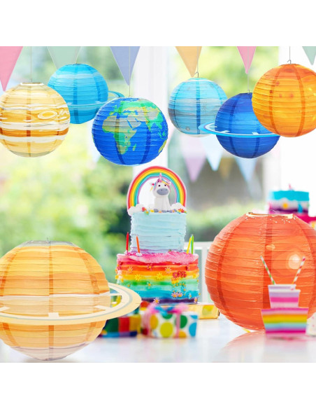 Linternas de Papel Espaciales 8PCS 30.48 cm Bisanzoya