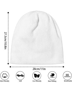 Gorro de Punto Unisex Suobstales Estampado de Vaca 27.5x28cm 2