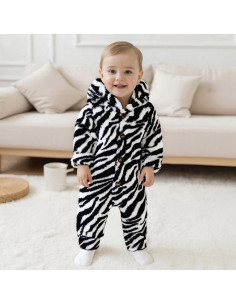 Mono de Felpa para Recién Nacidos Niños Niñas 6-9 Meses Cebra 2