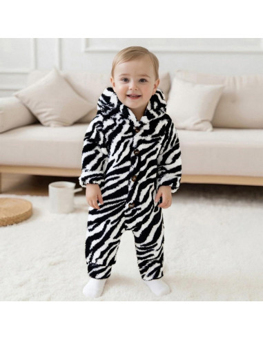Mono de Felpa para Recién Nacidos Niños Niñas 6-9 Meses Cebra