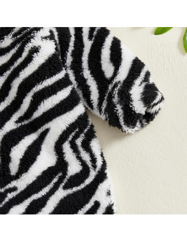 Mono de Felpa para Recién Nacidos Niños Niñas 6-9 Meses Cebra