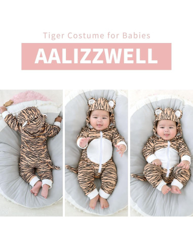 Mono para Bebé Aalizzwell con Capucha y Tema Animal 18-24 Meses