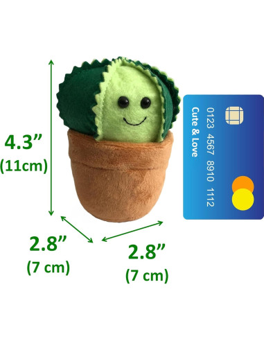 Alfiletero Cactus BusyPet con Alfileres de Mariposa 7x7x9cm