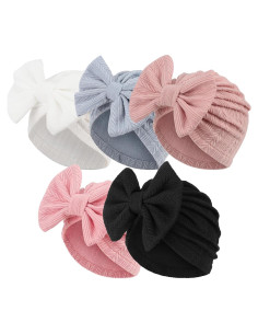 Gorros Beanie para Bebé Niña AQOKKA con Lazo 3-12 Meses