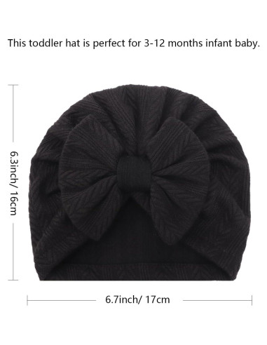 Gorros Beanie para Bebé Niña AQOKKA con Lazo 3-12 Meses