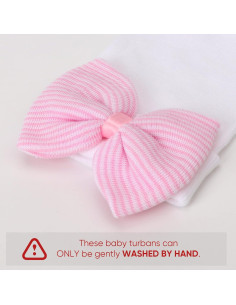 Gorros para Bebé Niña AQOKKA con Lazo Algodón Suave 0-3 Meses 2