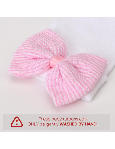 Gorros para Bebé Niña AQOKKA con Lazo Algodón Suave 0-3 Meses