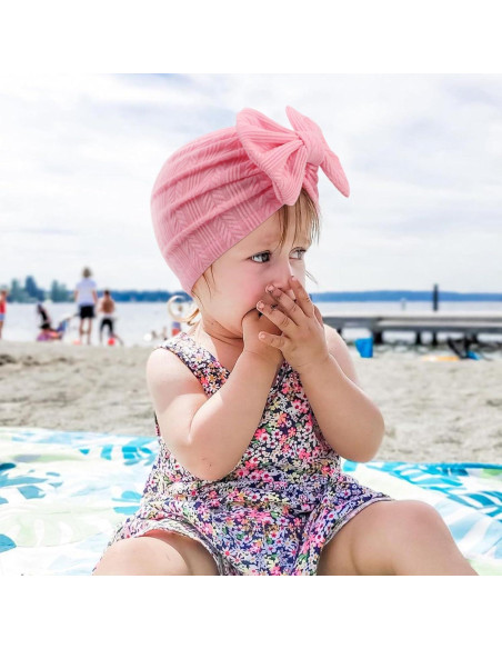 Gorros Beanie para Bebé Niña AQOKKA con Lazo 3-12 Meses