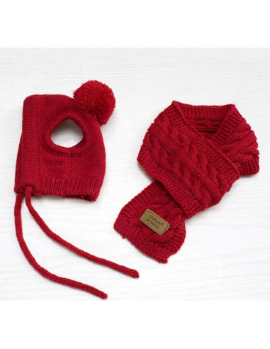 Conjunto de bufanda y gorro de lana para perros Goclothod