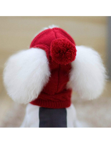 Conjunto de bufanda y gorro de lana para perros Goclothod