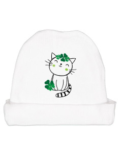 Gorro de bebé niña Inktastic gato San Patricio 100% algodón