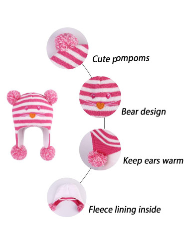 Sombrero de Invierno LANGZHEN para Niños con Forro Polar