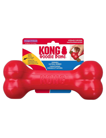 KONG Goodie Bone - Hueso de Goma Natural para Perros X Grande