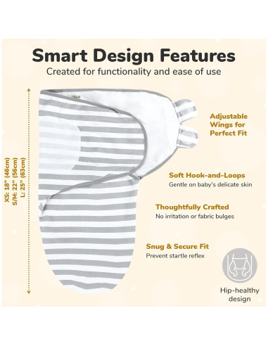 Saco de Envolver Mama Cheetah 100% Algodón Orgánico 1.8-3.2 kg