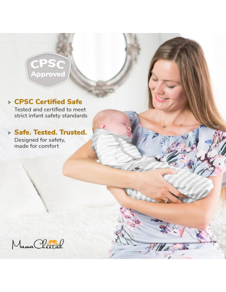Saco de Envolver Mama Cheetah 100% Algodón Orgánico 1.8-3.2 kg