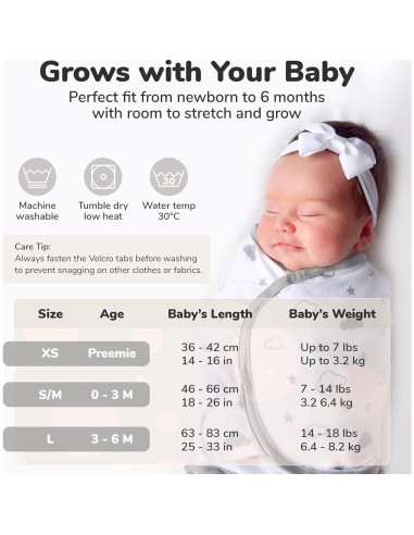 Saco de Envolver Mama Cheetah 100% Algodón Orgánico 1.8-3.2 kg