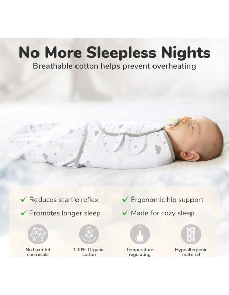 Saco de Envolver Mama Cheetah 100% Algodón Orgánico 1.8-3.2 kg