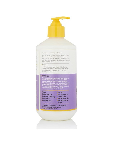 Loción Corporal Alaffia 473 ml Limón Lavanda para Bebés