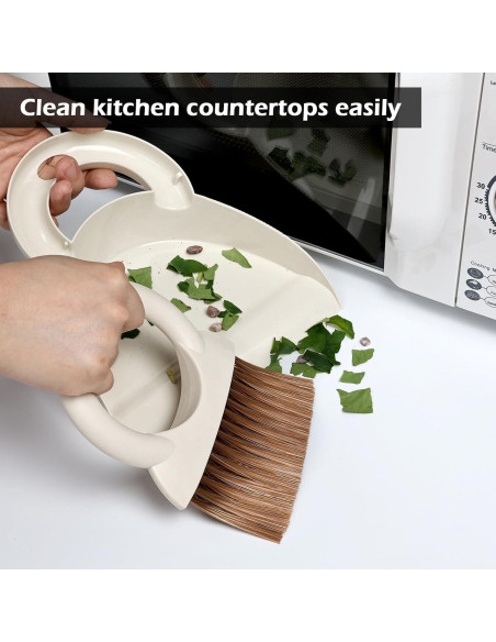 Juego de Escoba y Recogedor Mini BAOYINGTE - Blanco, 16.5 cm