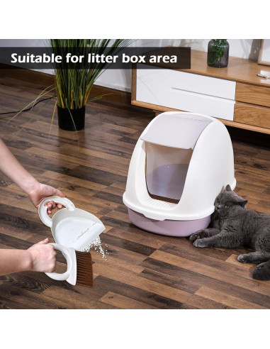 Juego de Escoba y Recogedor Mini BAOYINGTE - Blanco, 16.5 cm