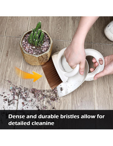 Juego de Escoba y Recogedor Mini BAOYINGTE - Blanco, 16.5 cm