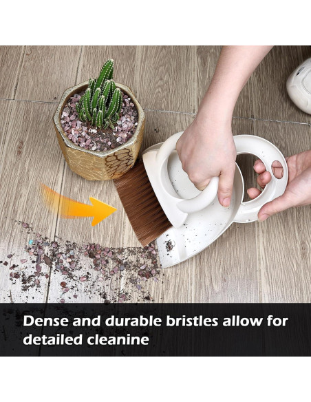 Juego de Escoba y Recogedor Mini BAOYINGTE - Blanco, 16.5 cm