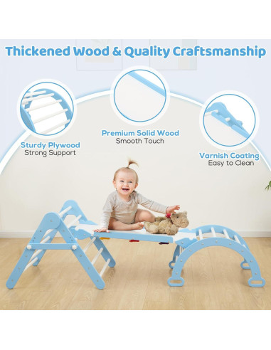 Conjunto de Escalada Montessori FUNLIO 3 en 1 - Azul