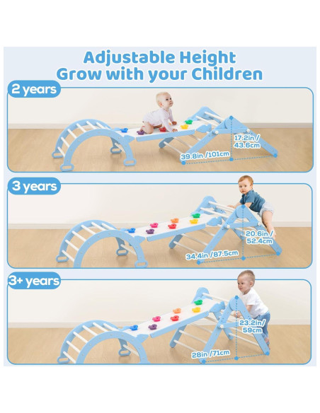 Conjunto de Escalada Montessori FUNLIO 3 en 1 - Azul