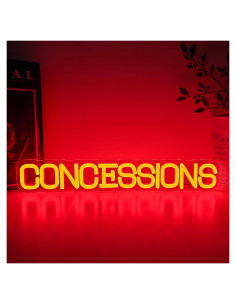 Letrero de Neón LED Jeanchrl Concesiones para Fiesta 28.2x19.8cm