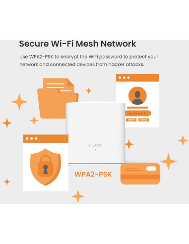 Sistema WiFi Mesh Tenda Nova MW5G - Cubre 325 m - AC1200