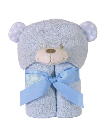 Toalla de Baño con Capucha Oso Azul Stephan Baby 0-2 Años