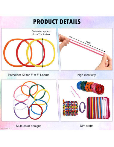 288 Anillos de Trapo de Telar Blulu para Manualidades DIY