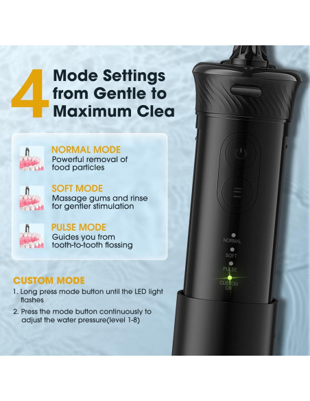 Irrigador Oral Inalámbrico HANGSUN HOC660 Recargable Negro