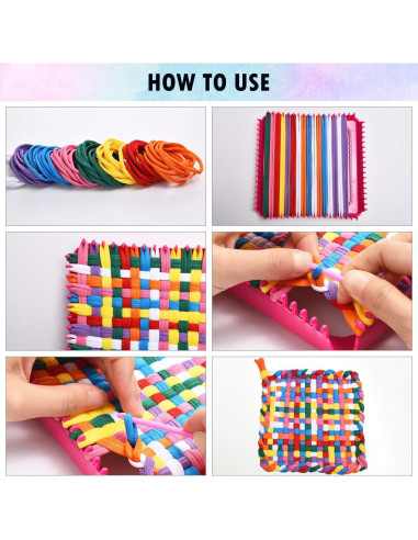 288 Anillos de Trapo de Telar Blulu para Manualidades DIY