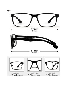 Paquete de 4 Gafas de Lectura JOLISU con Bloqueo Luz Azul 2