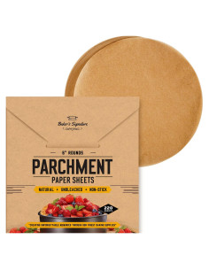 Hojas de Papel Pergamino Precortadas Baker's Signature 220 Unidades 15 cm