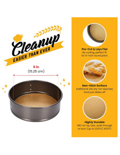 Hojas de Papel Pergamino Precortadas Baker's Signature 220 Unidades 15 cm 2