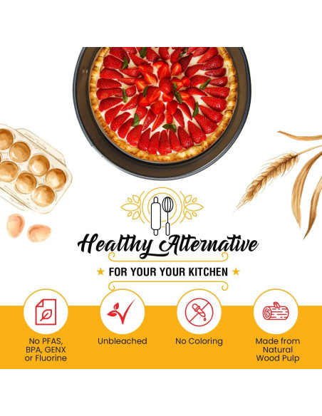 Hojas de Papel Pergamino Precortadas Baker's Signature 220 Unidades 15 cm