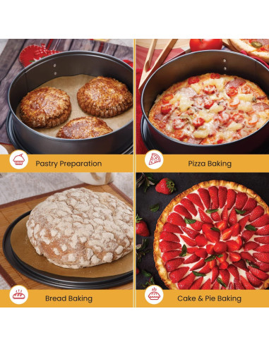 Hojas de Papel Pergamino Precortadas Baker's Signature 220 Unidades 15 cm