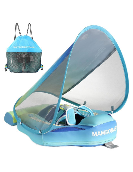 Flotador de Natación Mambobaby con Dosel UV 50+ para Bebés