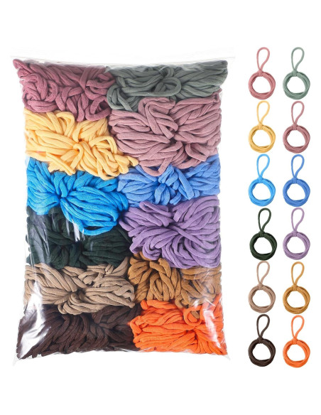 Hotop Kit 1200 Anillos de Tejer Multicolor 12 Colores DIY