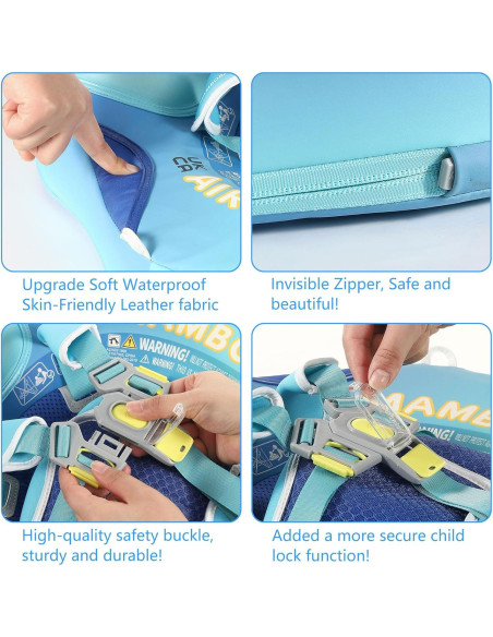 Flotador de Natación Mambobaby con Dosel UV 50+ para Bebés