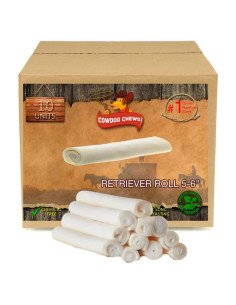 Rollos de piel de res para perros Cowdog - 10 unidades 100% natural