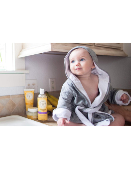 Bata con Capucha para Bebés Burts Bees Baby 0-9 Meses Gris