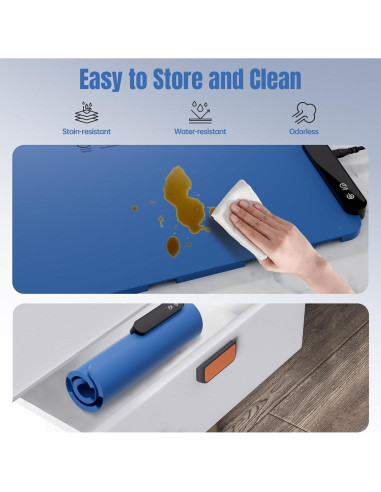 Bandeja Calentadora Eléctrica HASDSAGY 44.9x31.8cm 5 Temperaturas